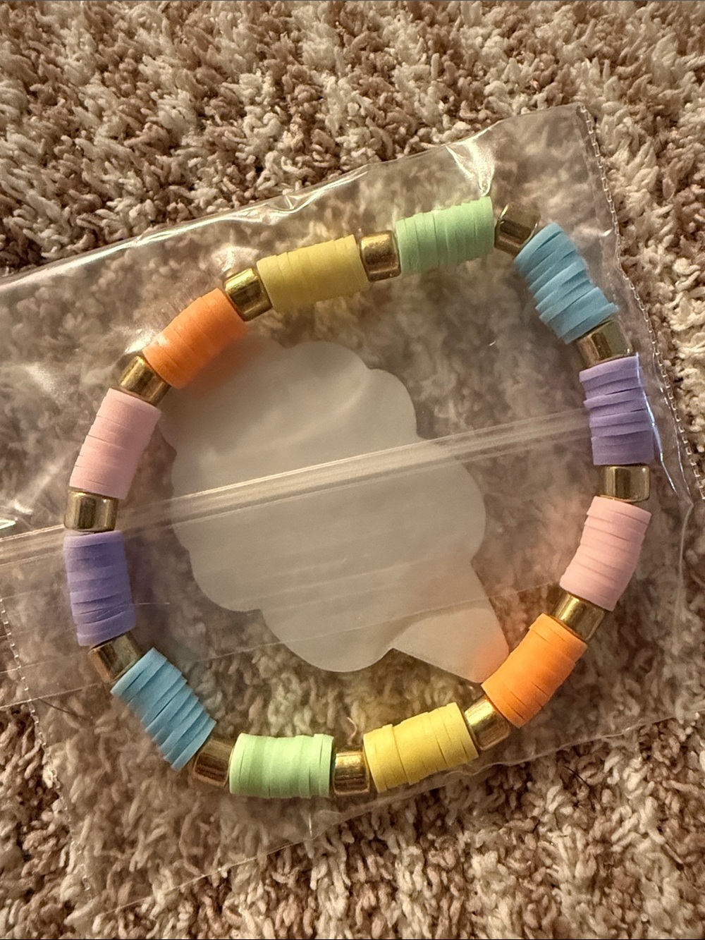 Pastel Multi-Color Beaded Stretch Bracelet - Women Accessories
